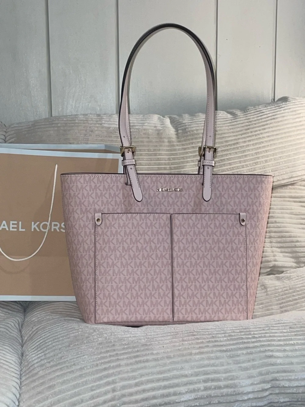 Michael Kors Blush Pink Signature Jet Set Tote 💖 - Picture 9 of 13